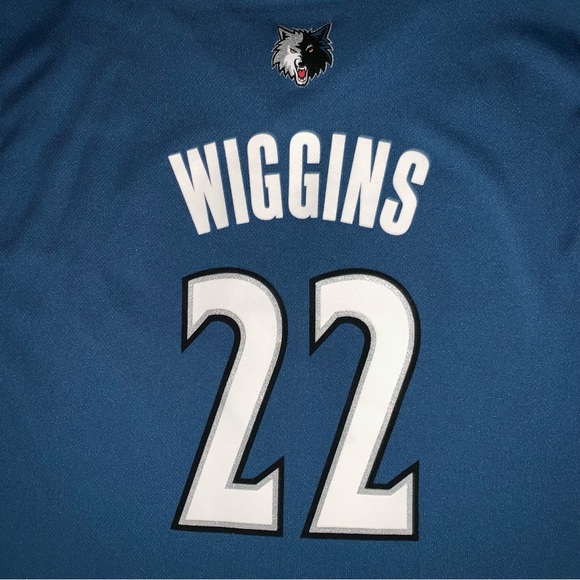 Adidas Andrew Wiggins Minnesota Timberwolves #22 Blue NBA Jersey Youth XL 18-20 - Picture 6 of 6